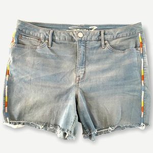 Plus Size Seven7 Light Blue Wash With Frayed Cuff